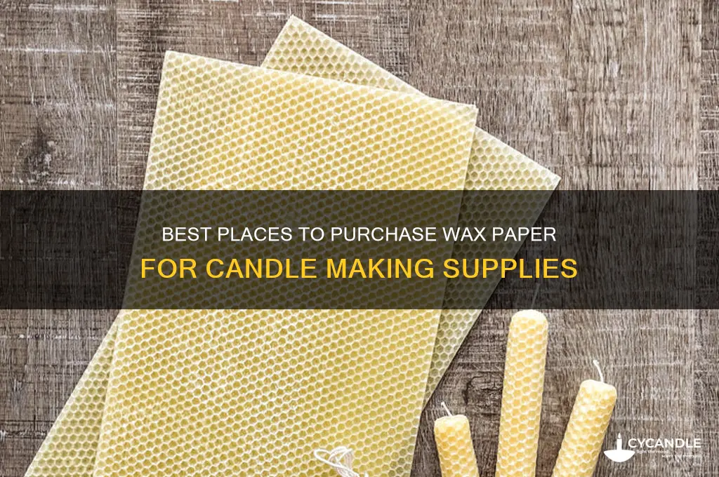 where to buy wax paper for candles