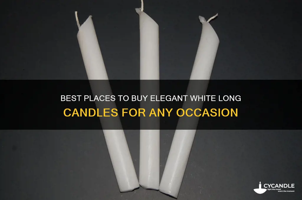 where to buy white long candles