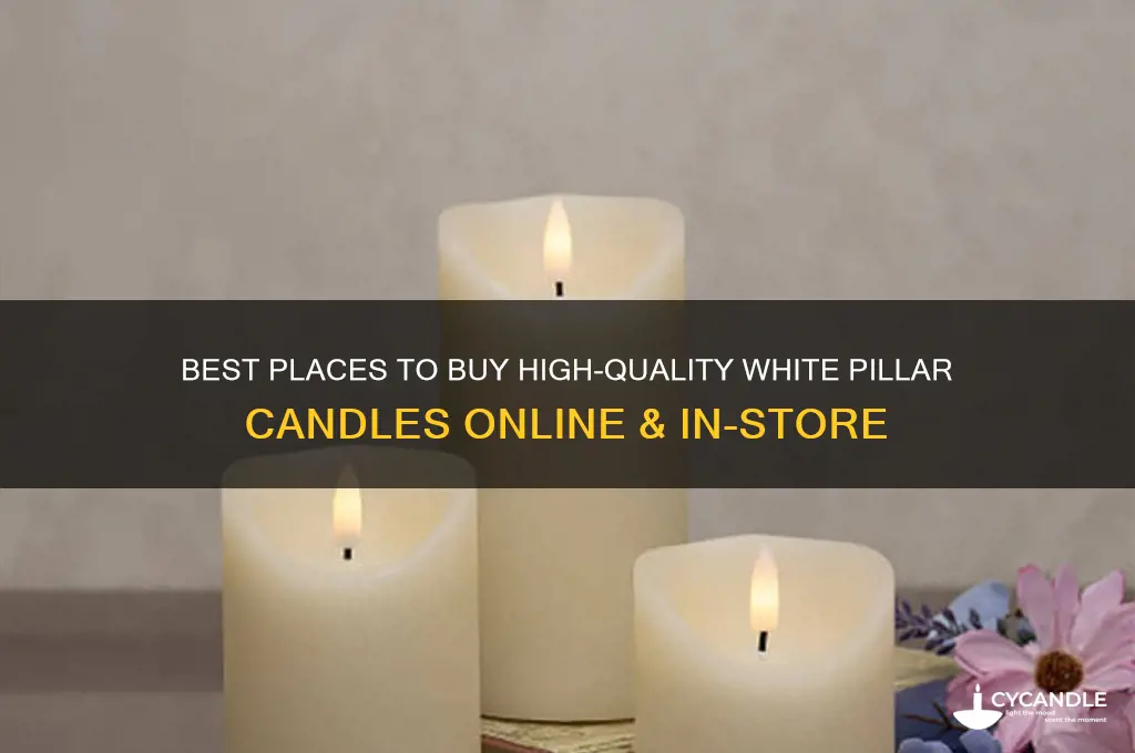 where to buy white pillar candles
