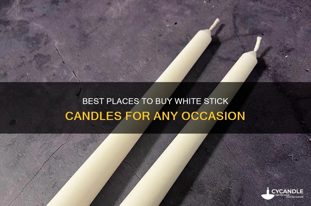 where to buy white stick candles