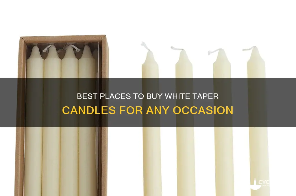 where to buy white taper candles