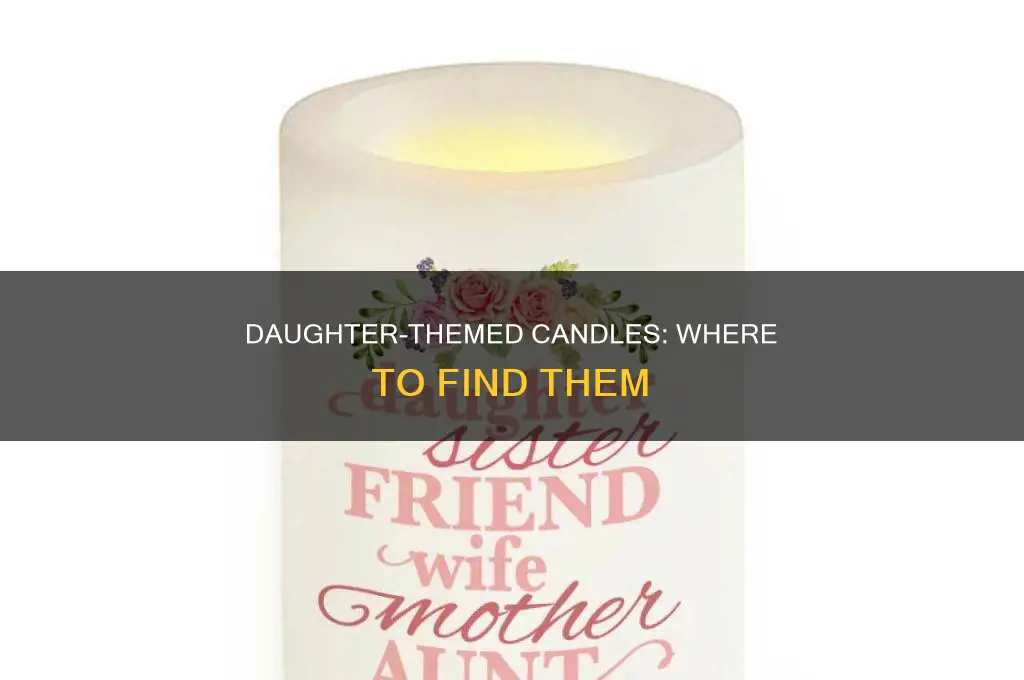 where to candles that say daughter