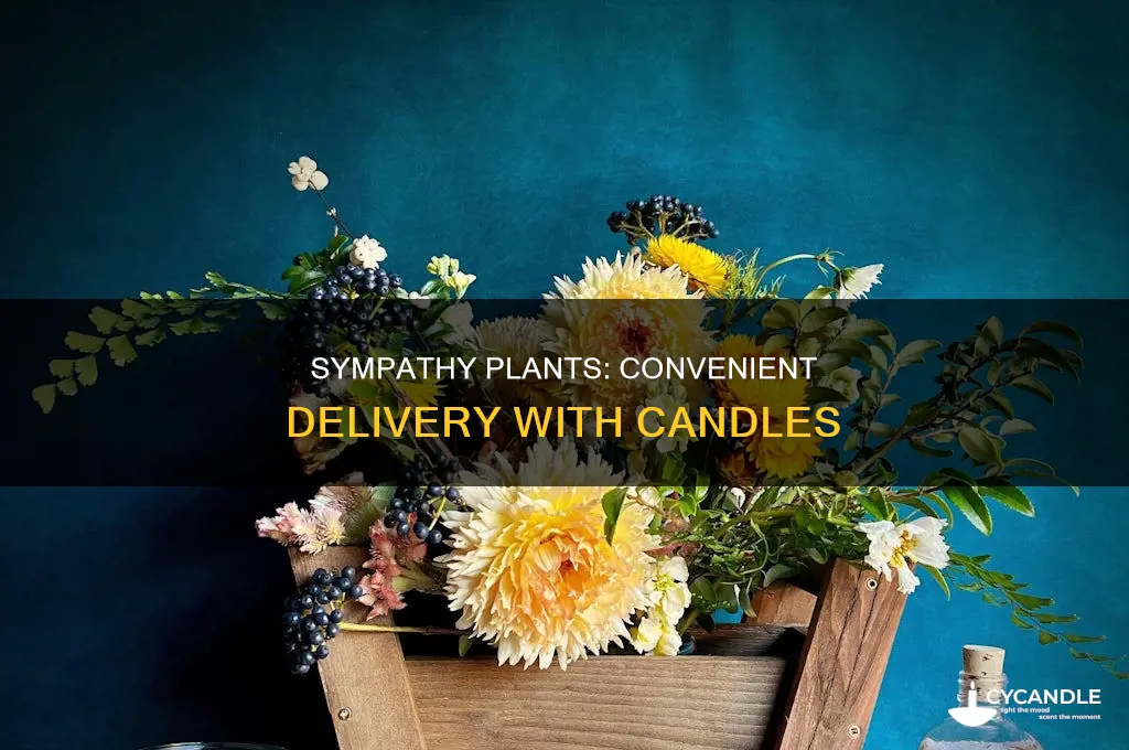where to find a sympathy plant with candle to deliver