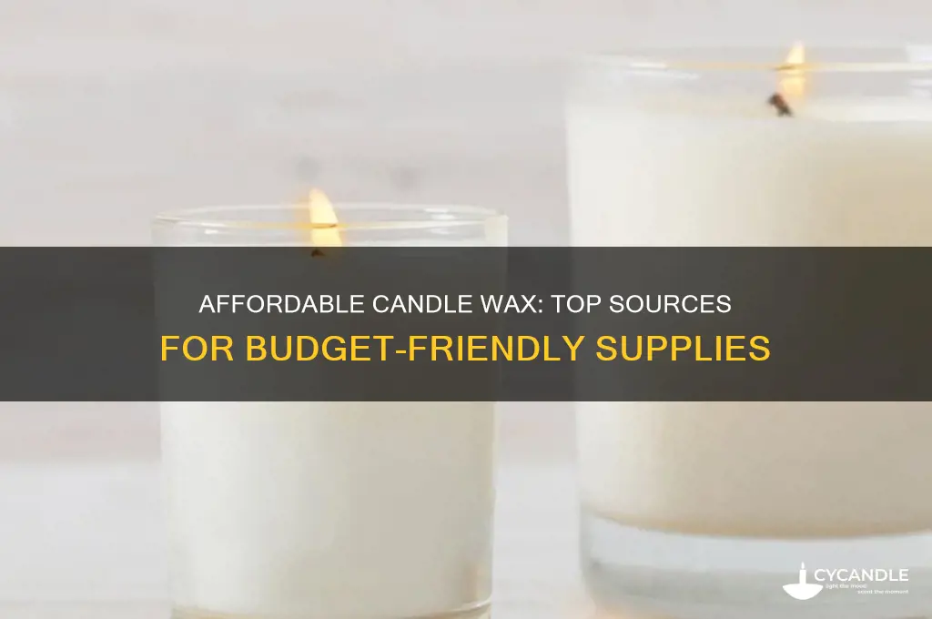 where to get cheap candle wax