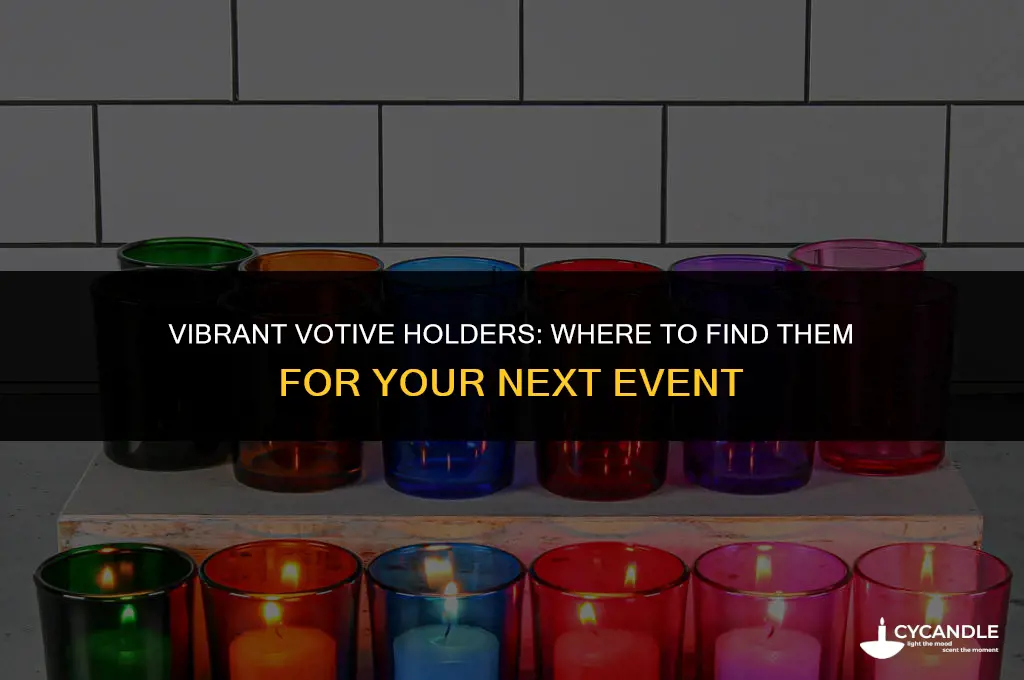 where to get colored votive holders