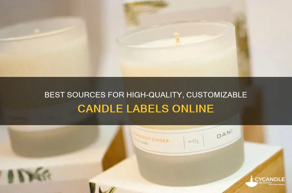 where to get labels for candles