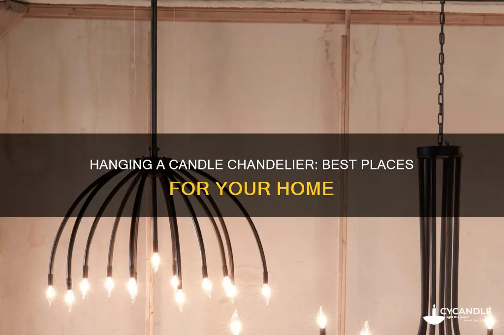 where to hang a candle chandelier