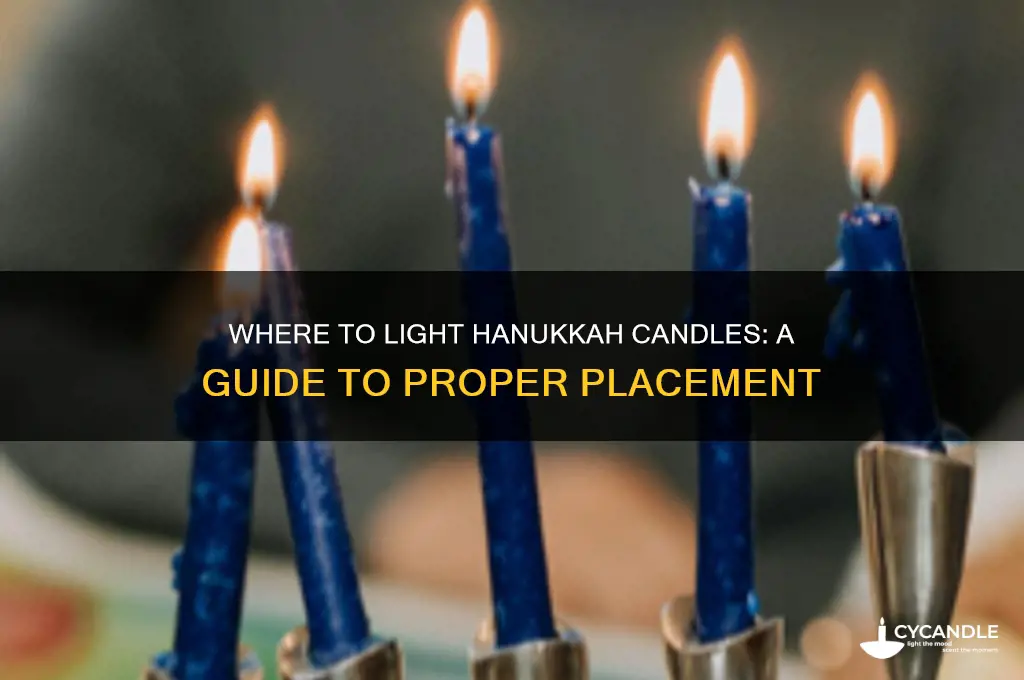 where to light hanukkah candles