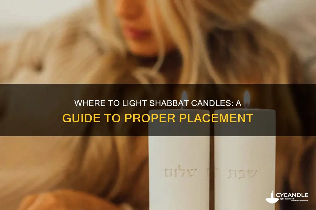 where to light shabbat candles