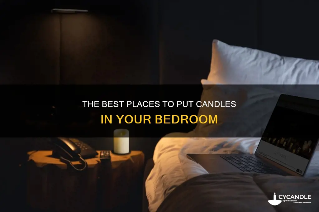 where to place candles in bedroom