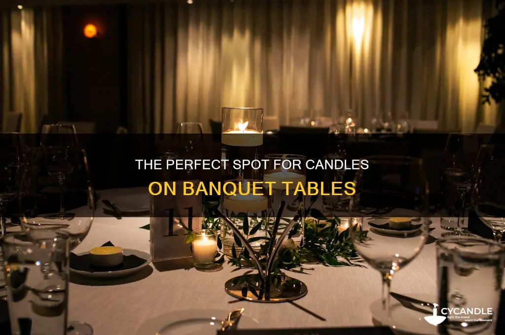where to place candles on banquet table