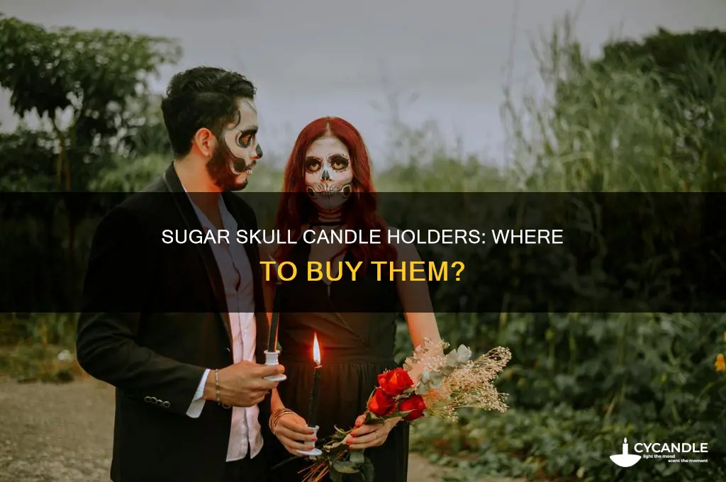 where to purchase sugar skull candle holders