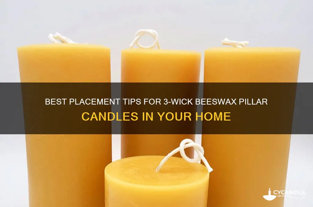 where to put 3 wick 6 inch beeswax pillars in