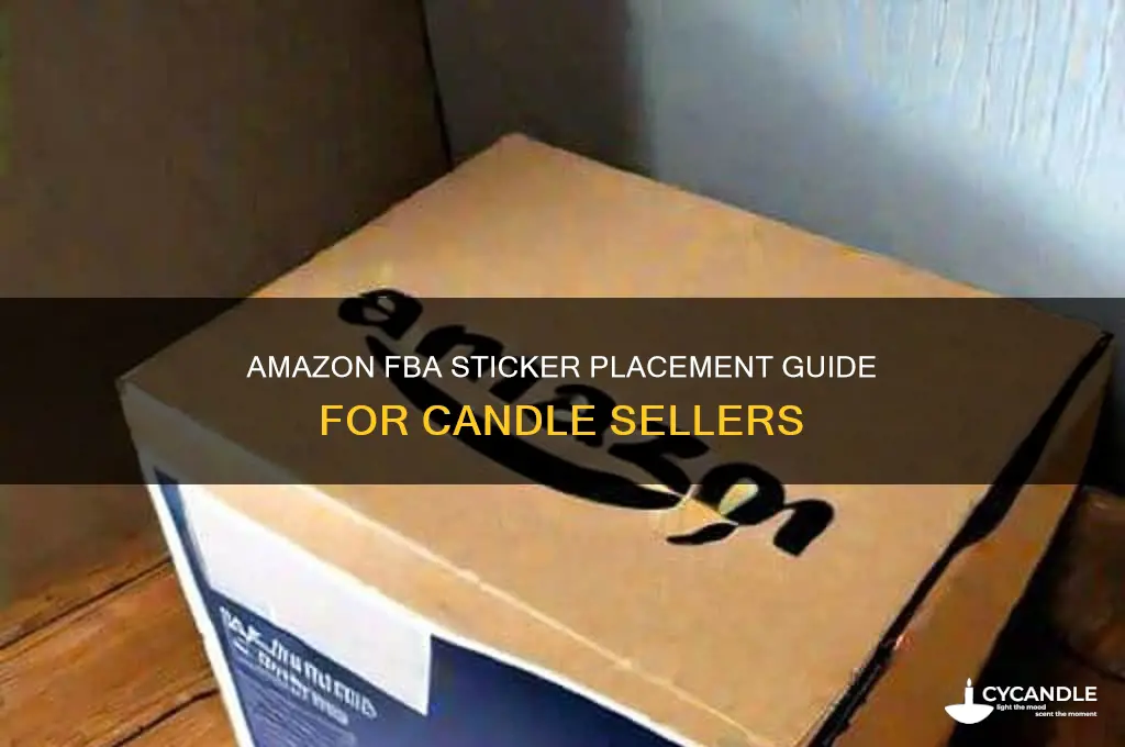 where to put amazon fba sticker on candle