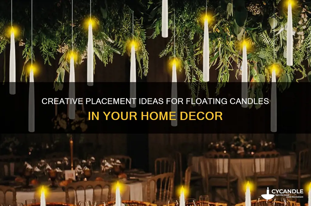 where to put floating candles