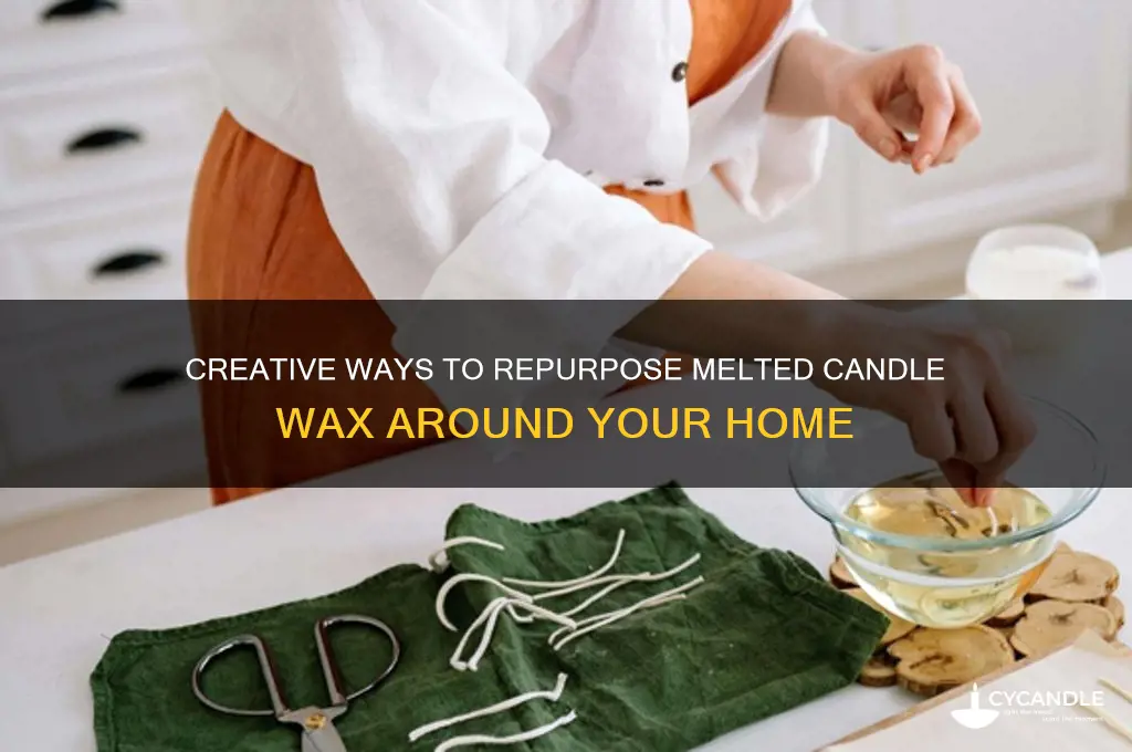 where to put melted candle wax
