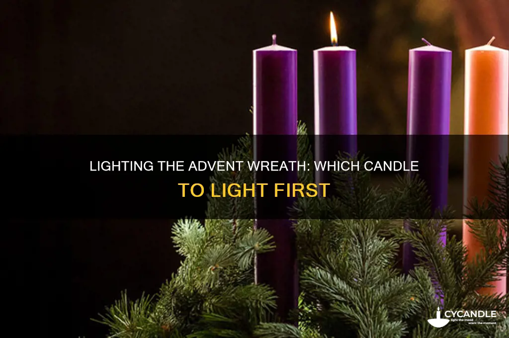 which advent candle is lit first