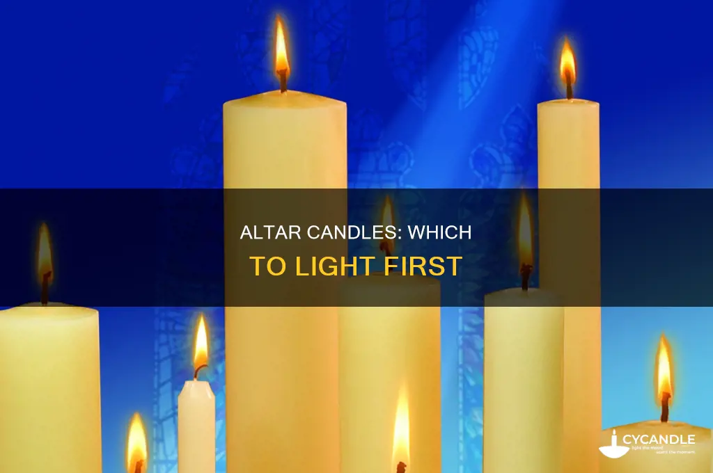 which altar candle is lit first