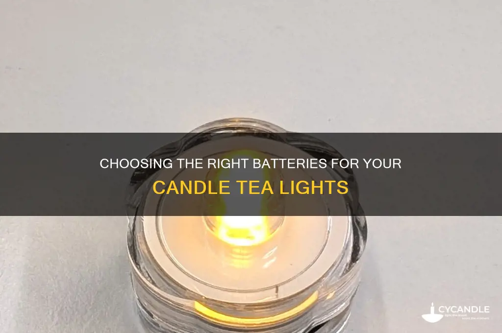 which batteries go in candle tea lights