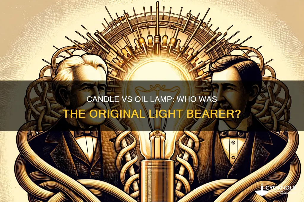 which came first candle or oil lamp