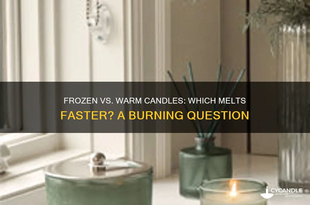 which candle burns faster frozen or warm