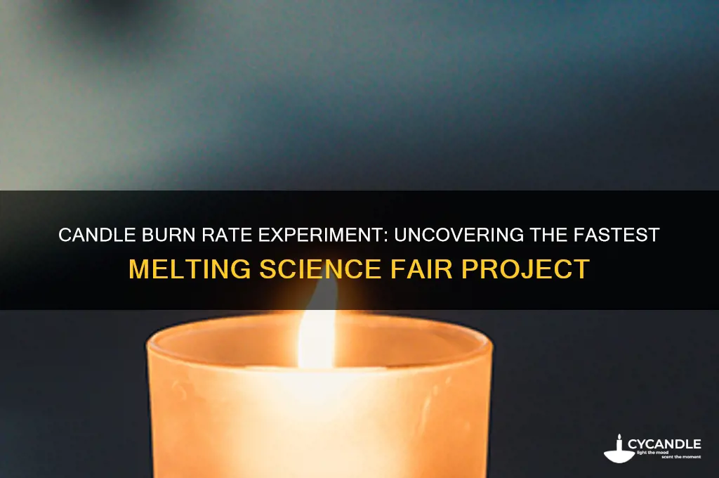 which candle burns faster science fair project