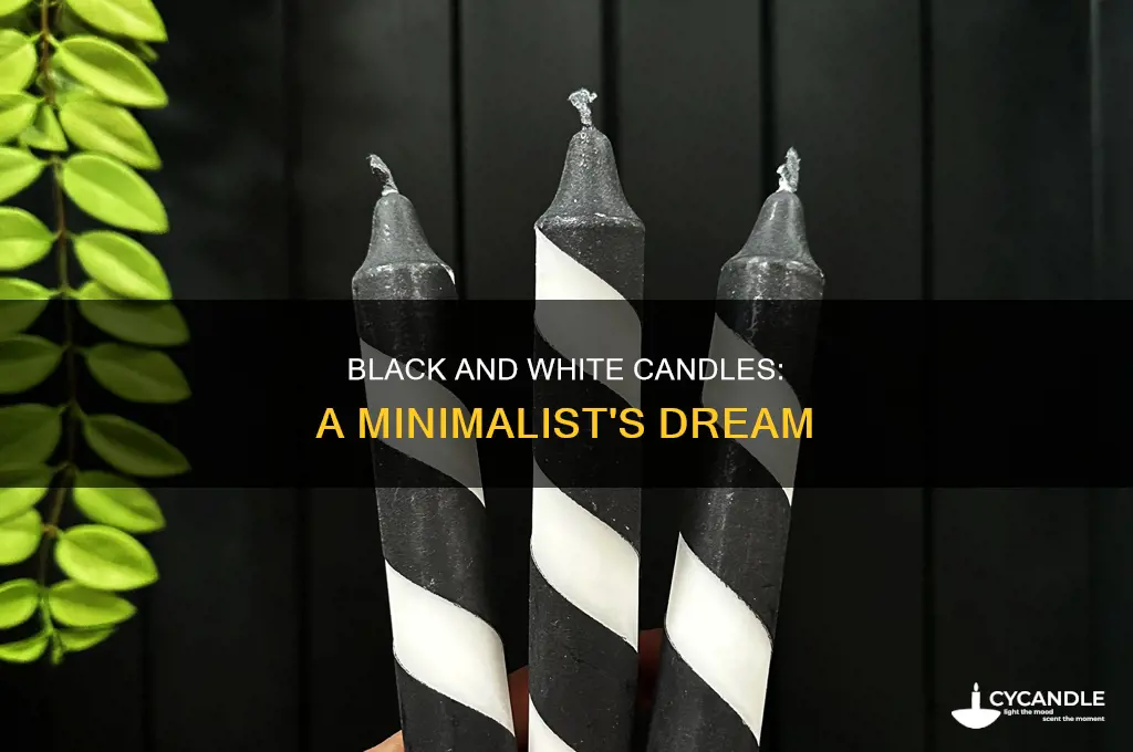 which candles are white and black