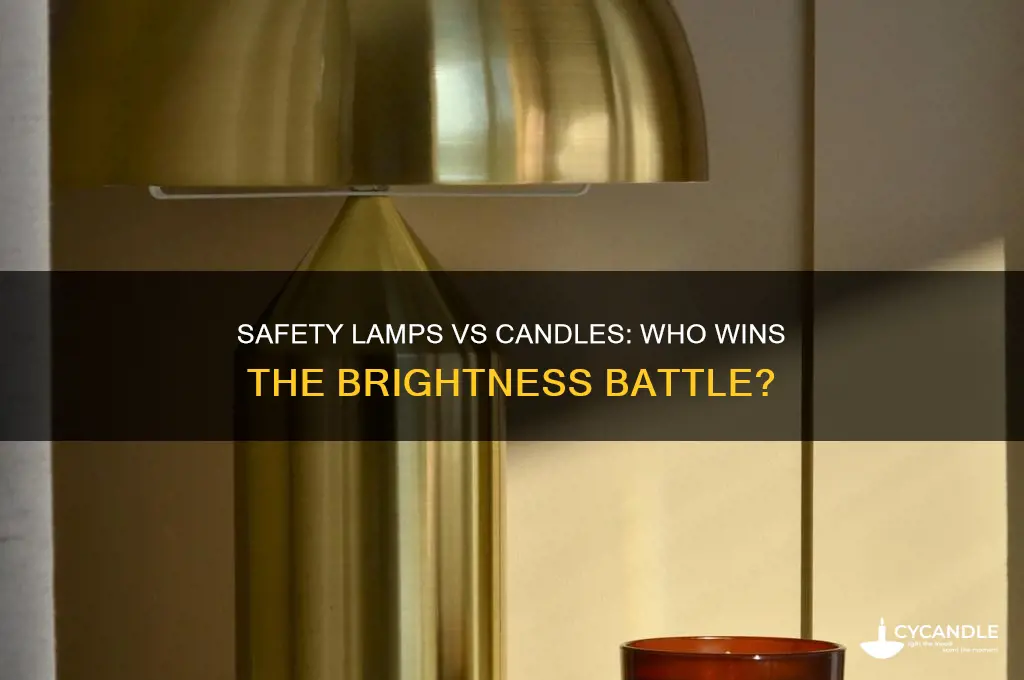 which is brighter a safety lamp or a candle