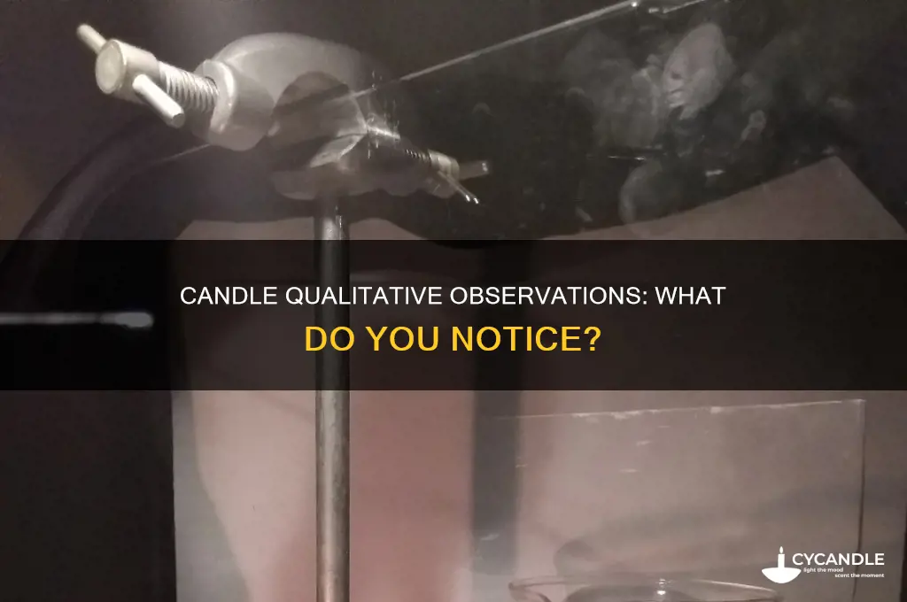 which is called a qualitative observation for a candle