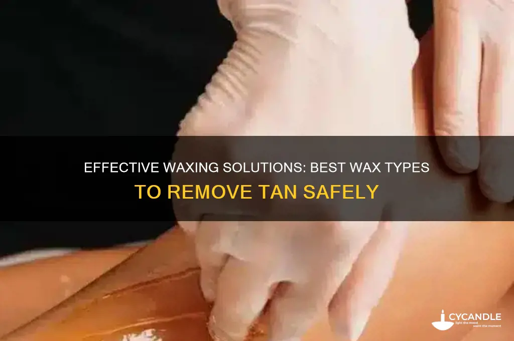 which wax removes tan