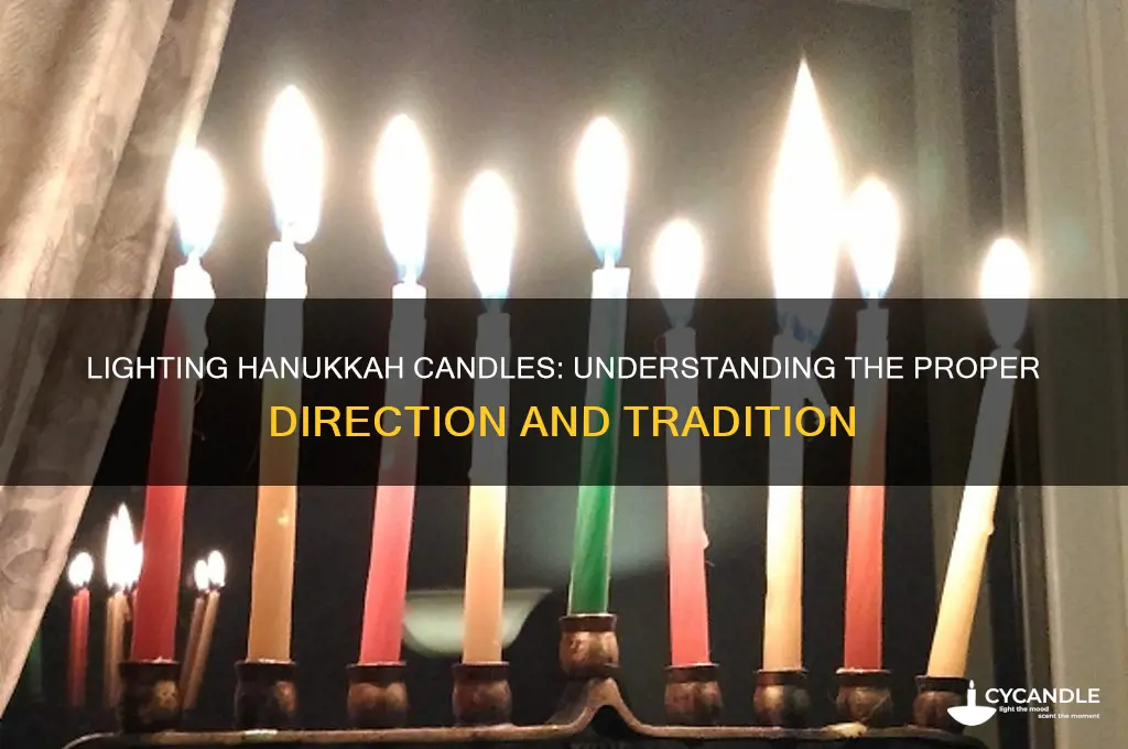 which way do you light hannukah candles