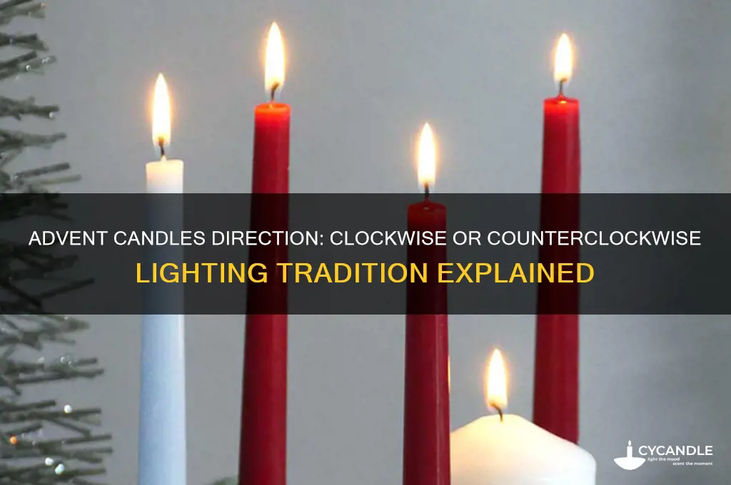 which way to light the advent candles clockwise or counterclockwise