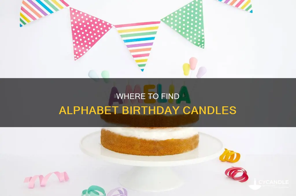 who carries alphabet birthday candles