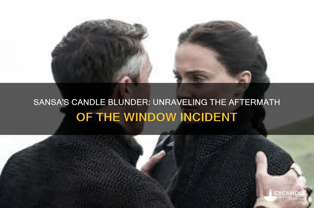 who got burned after sansa put candle on window