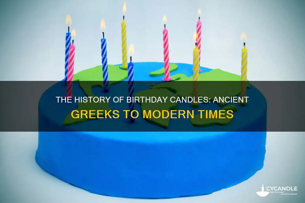 who invented candles on birthday cakes