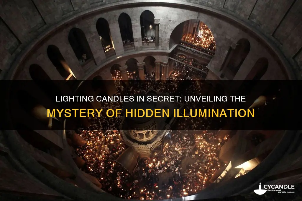 who lights a candle and hides it
