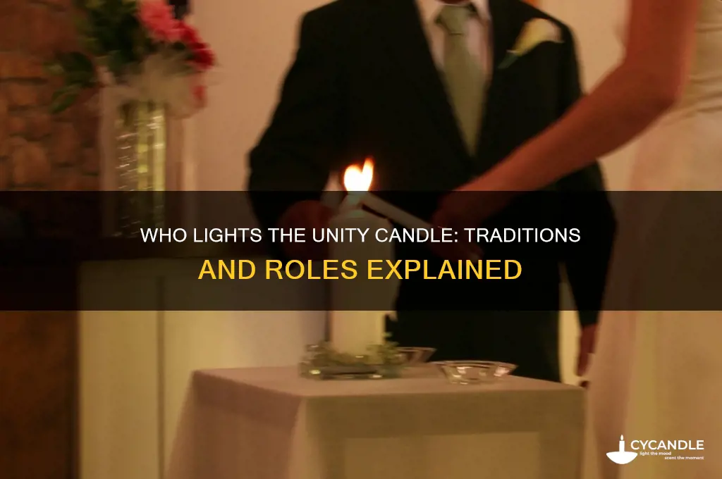 who lights the candles on the unity candle stand