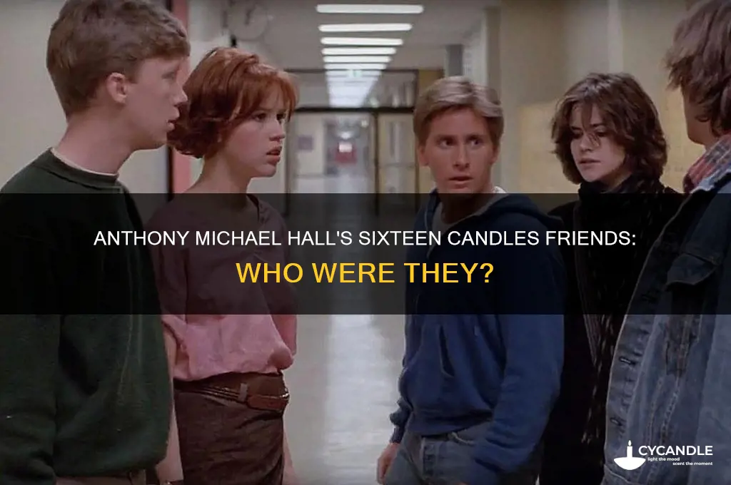 who played anthony michael halls friends in sixteen candles