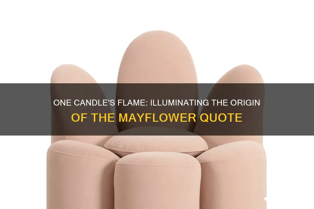 who said just as one candle lights a thousands mayflower