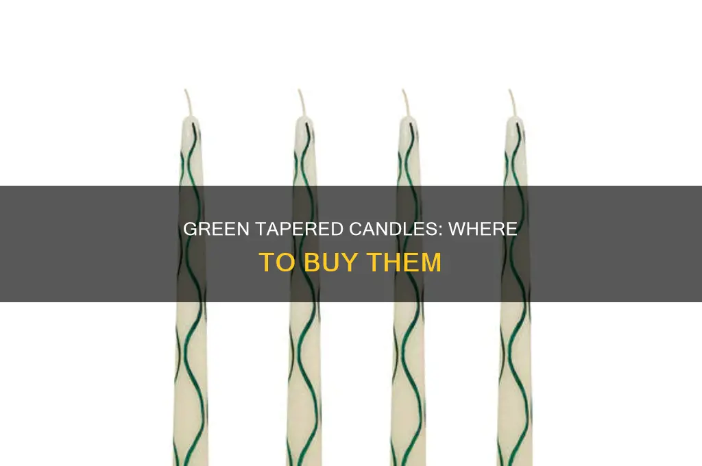 who sells green tapered candles
