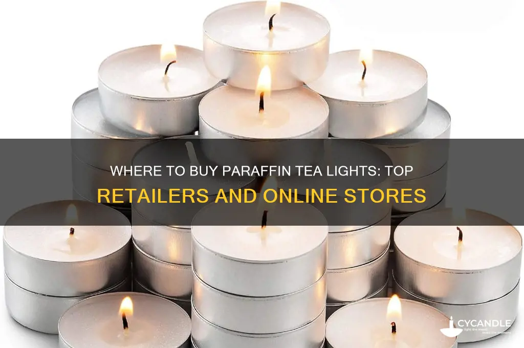 who sells paraffin tea lights