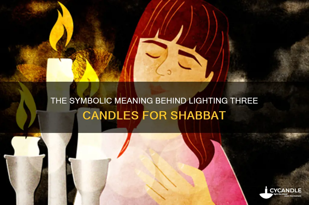 why 3 for shabbat candle lighting
