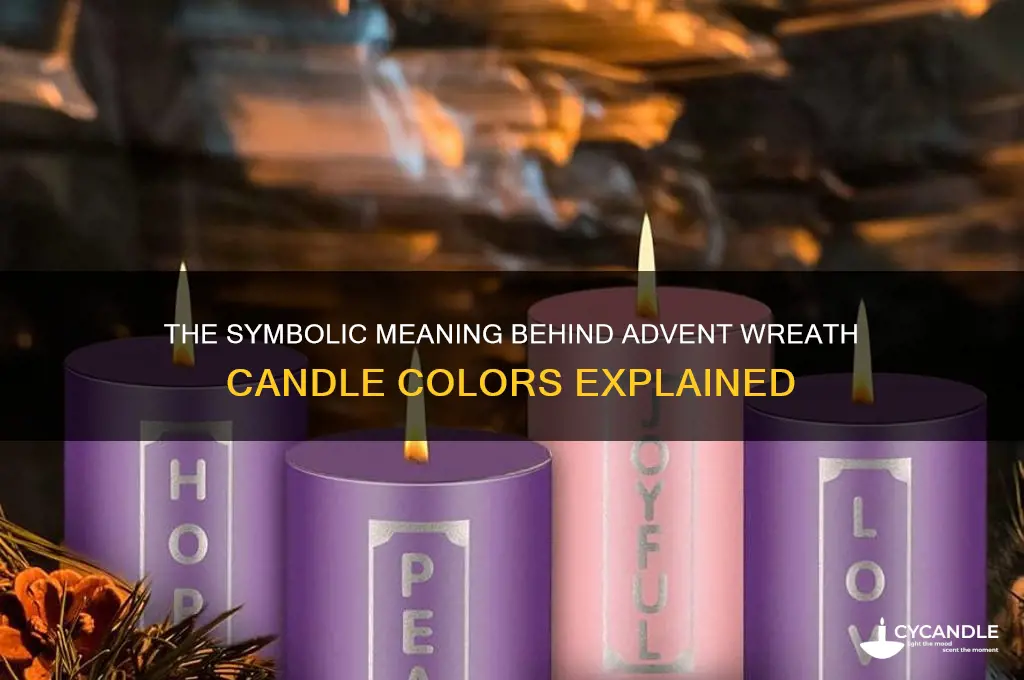 why are advent wreath candles different cololrs