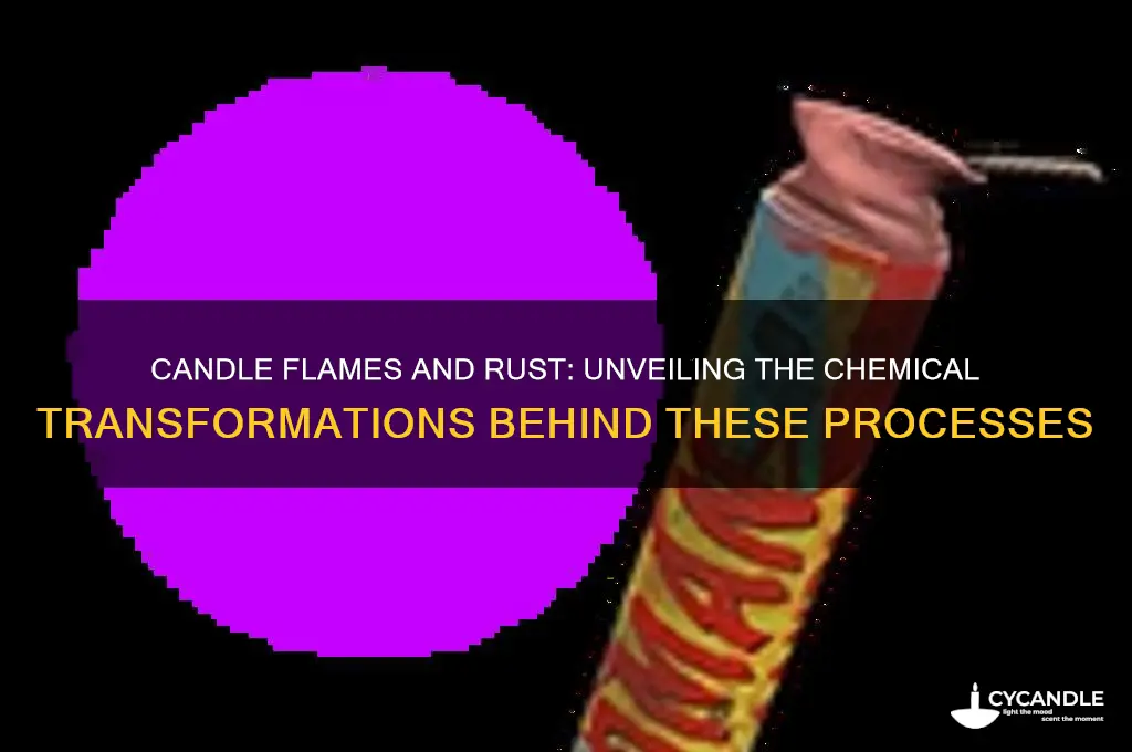 why are burning candles and rusting a chemical change
