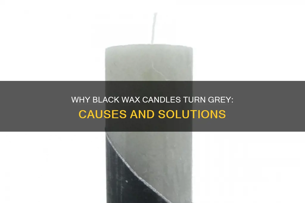 why are my black wax candles coming out grey