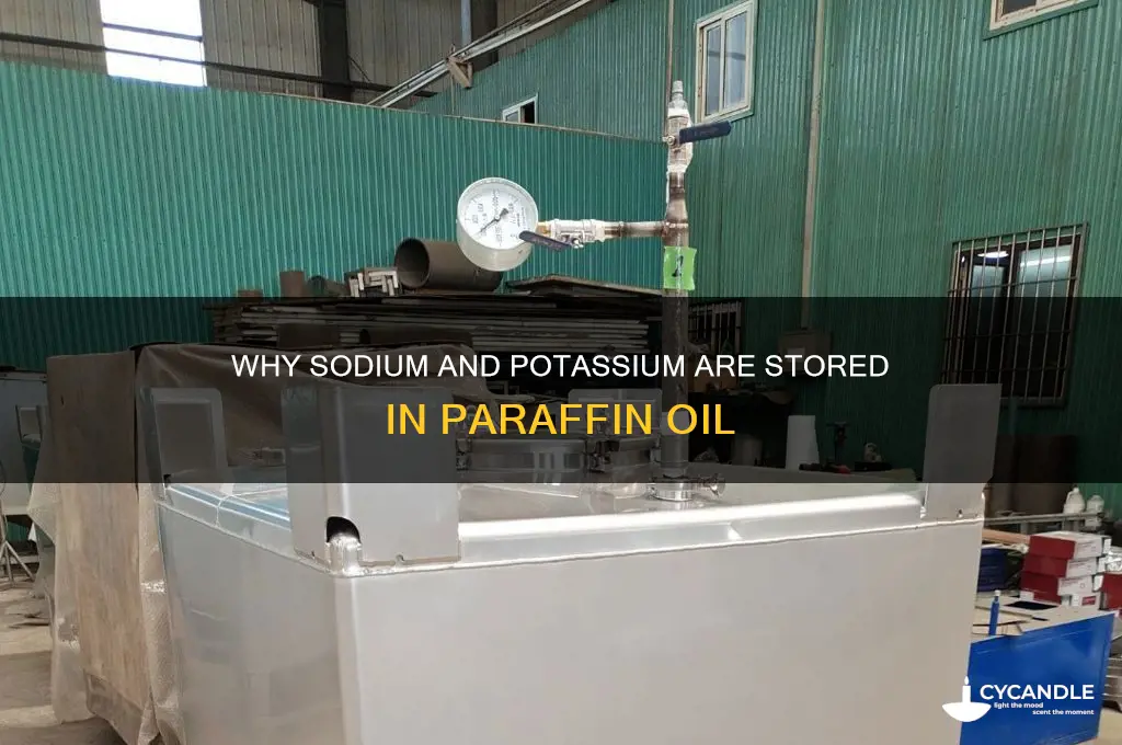why are sodium and potassium stored in paraffin oil