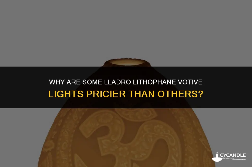 why are some lladro lithophane votive lights more expensive