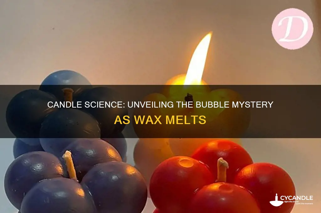 why are there lots of bubbles released as candle burns