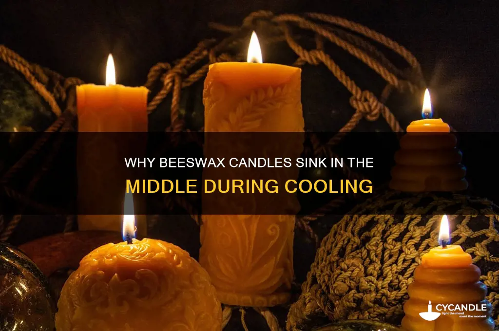 why beeswax candle sunk in middle while cooling