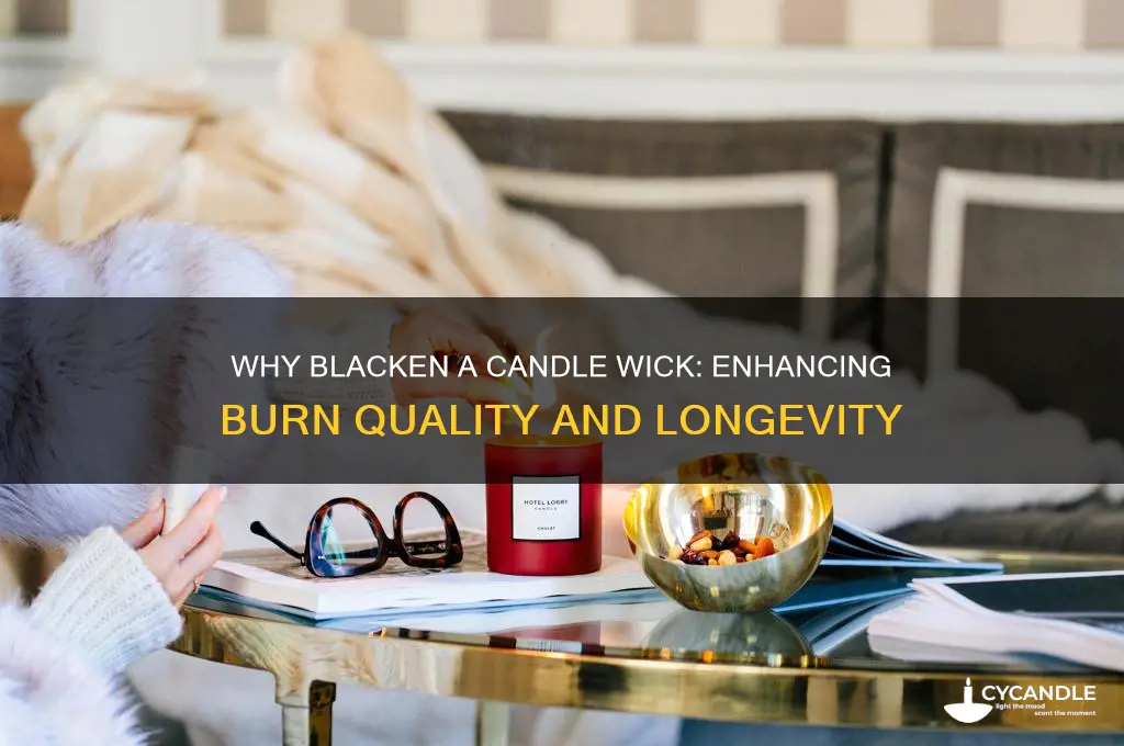 why blacken a candle wick